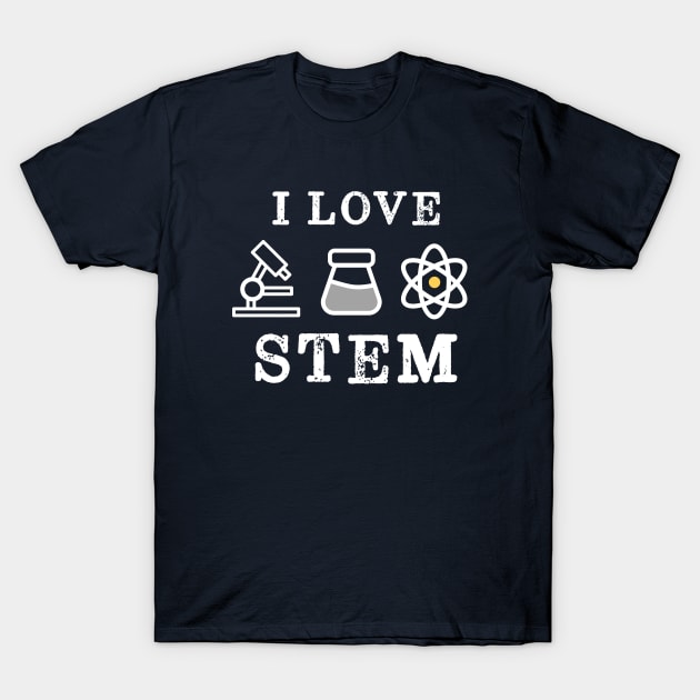 I Love Stem Retro Vintage T-Shirt by happinessinatee